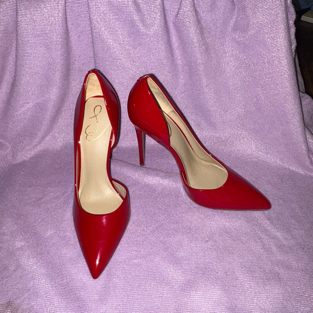 Sam Edelman Red Pointed-Toe Heels (Delores)